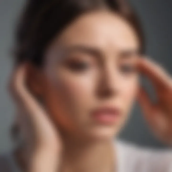 A visual representation of various headache types, such as tension, migraine, and cluster headaches