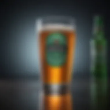 Heineken Light in a Glass Heineken Light beer in a glass, showcasing its color and clarity
