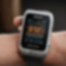 A pulse oximeter displaying oxygen saturation levels on a digital screen