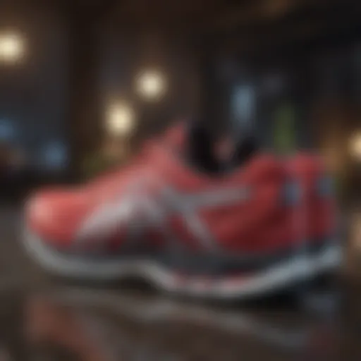ASICS walking shoe showcasing advanced cushioning technology