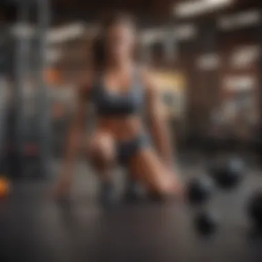 Inspiration in the Pursuit of Fitness A motivational quote displayed in a vibrant gym setting, inspiring dedication and perseverance.