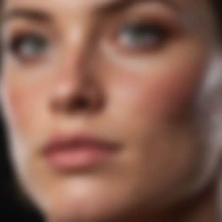 Illustration of skin layers affected by laser treatment