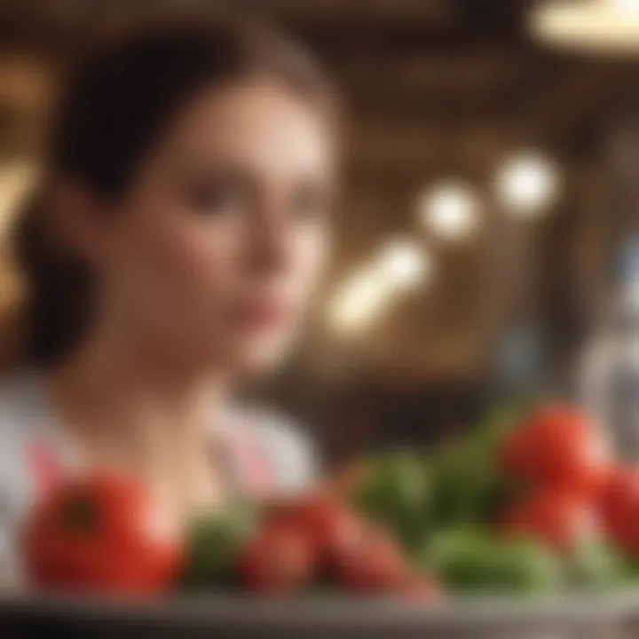 A serene setting promoting the Sirtfood lifestyle with fresh produce