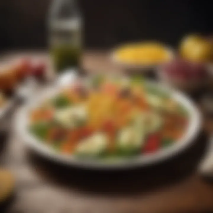 A balanced plate featuring various vitamin K-rich foods