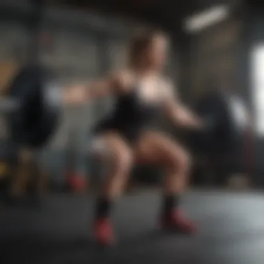 Individual demonstrating proper weightlifting techniques