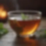 A soothing herbal tea known for easing throat discomfort.