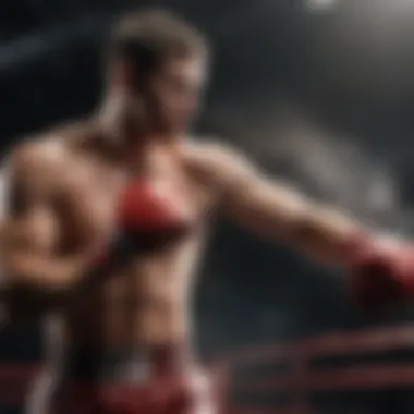 Precision and Power in Boxing Moves Boxer in action, delivering a powerful punch