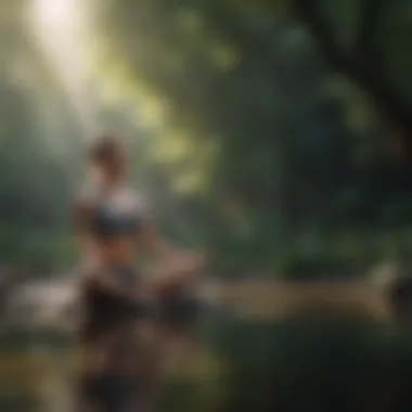 Achieve Inner Balance and Serenity Relaxed individual meditating in a serene environment
