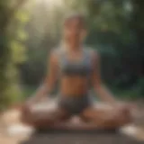 Energetic woman doing yoga outdoors