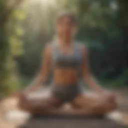 Energetic woman doing yoga outdoors