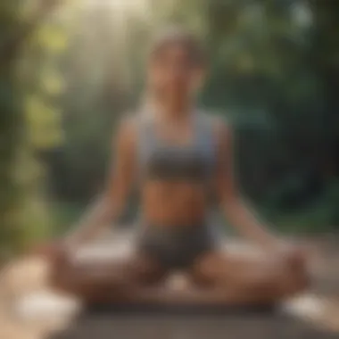 Energetic woman doing yoga outdoors