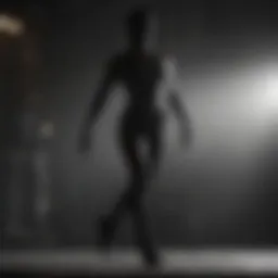Mysterious silhouette mapping out calorie maintenance level