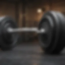 Illustration depicting a barbell and weight plates
