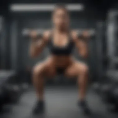 Person performing dumbbell squats with perfect form