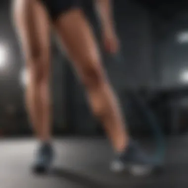 Enhancing Leg Strength with Resistance Bands A set of resistance bands used in leg toning exercises