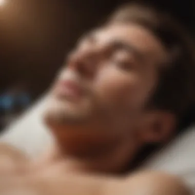 Illustration of the body's restoration process during deep sleep
