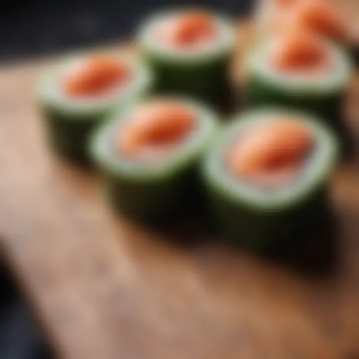 Avocado and Smoked Salmon Sushi Rolls