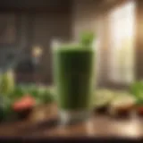 Vibrant Green Smoothie in a Glass