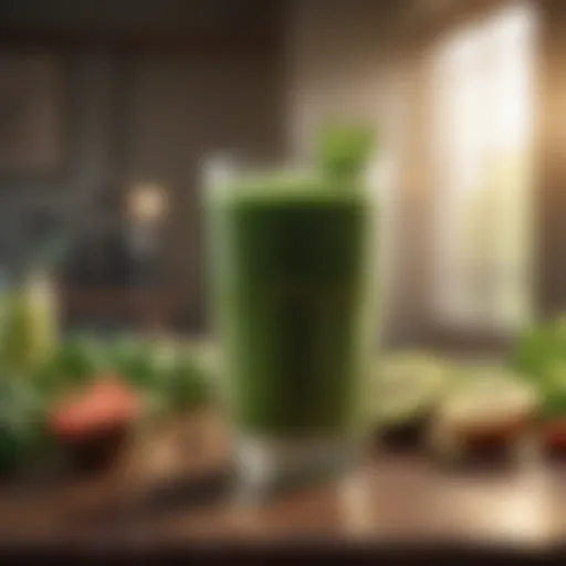 Vibrant Green Smoothie in a Glass