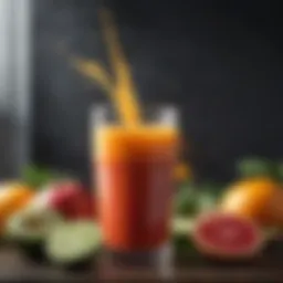 Vibrant Juice Bursting with Antioxidants