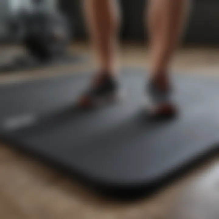 Vinyl gym mat illustrating versatility in fitness routines