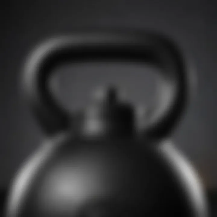 Close-up of a kettlebell cap from Walmart