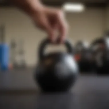 Person incorporating kettlebell cap in workout routine