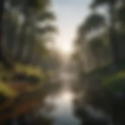 A serene landscape promoting relaxation