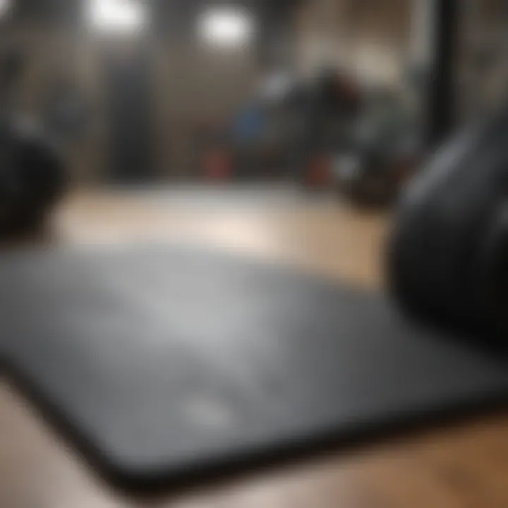 High-quality gym floor mat for workout area