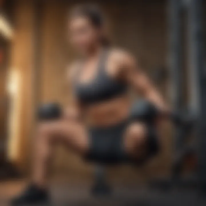Woman doing weighted hip thrusts