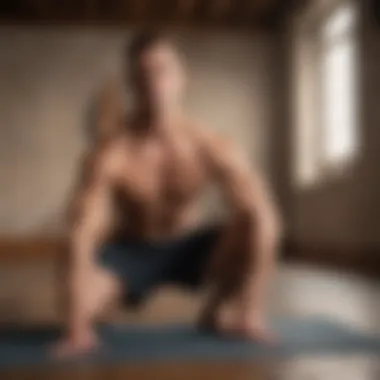 Mind-Body Balance in Male Fitness Regimen Male Yogi Performing Advanced Yoga Pose