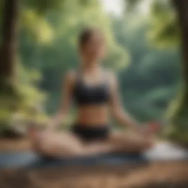 Anime-inspired yoga session in serene nature setting