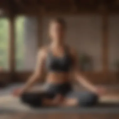 Person practicing yoga in a serene setting