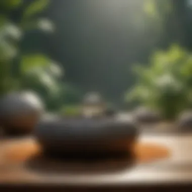 Zen garden with mindfulness concept